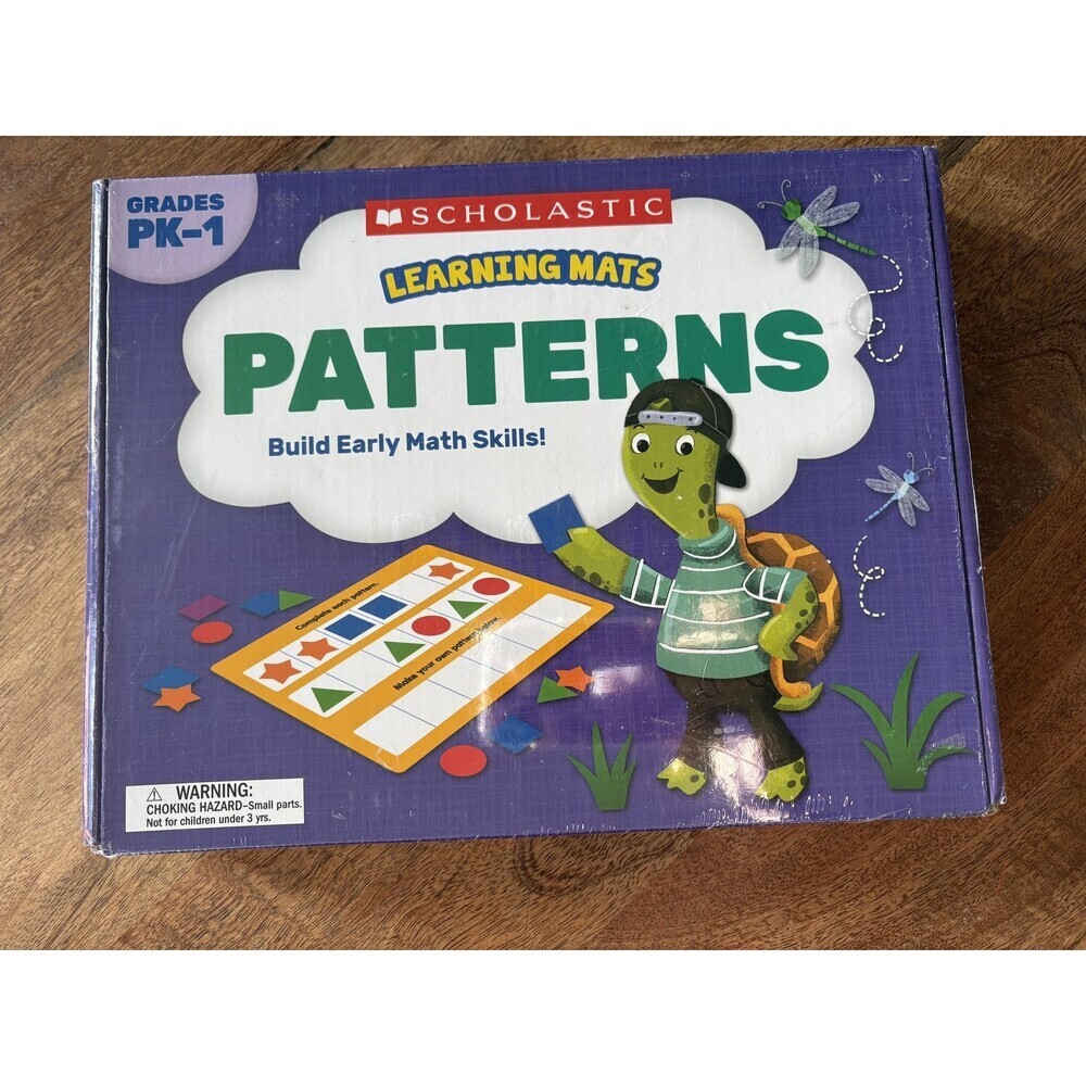Scholastic Learning Mats Patterns Early Math Kit PK-1 Multicolor New Ages 3+ New